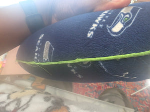 Seattle Seahawks Polyester-Fill Travel Pillow - Blue (Gently Used)