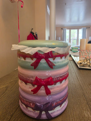3-Tier Pastel Stacked Macaron Storage Jar Canister (New)