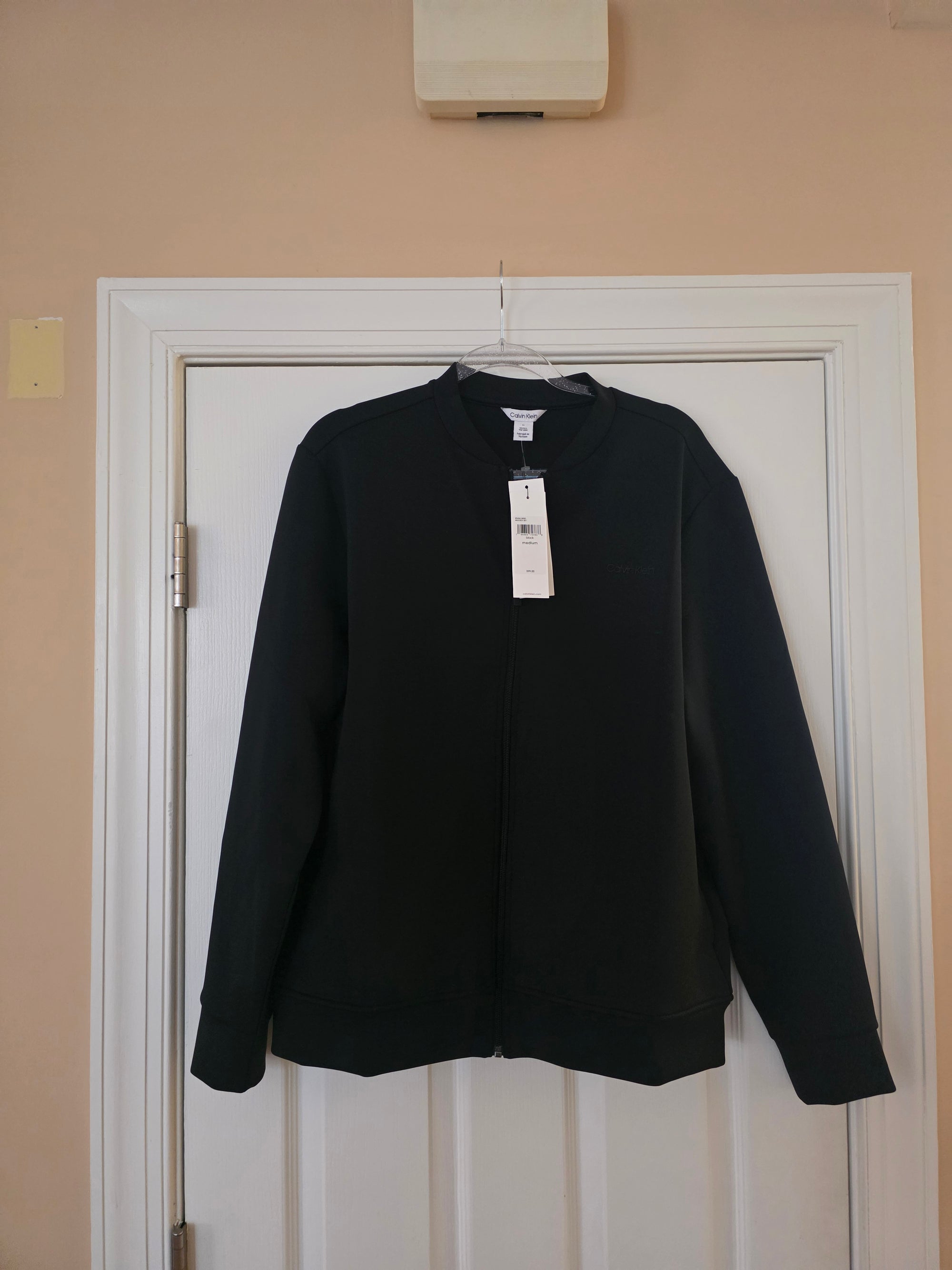 Calvin Klein Matte Bomber Jacket (Black Beauty)- Size MEDIUM