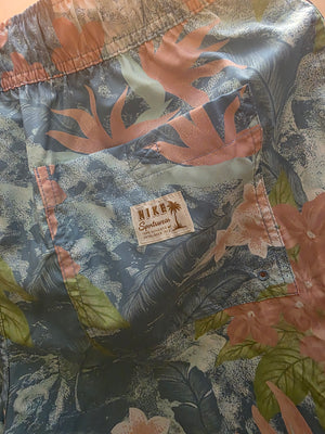 Men's Floral Nike Swim Shorts (Medium)
