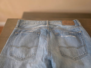 Mens Abercrombie & Fitch Slim Frayed Denim Jeans (32/32)