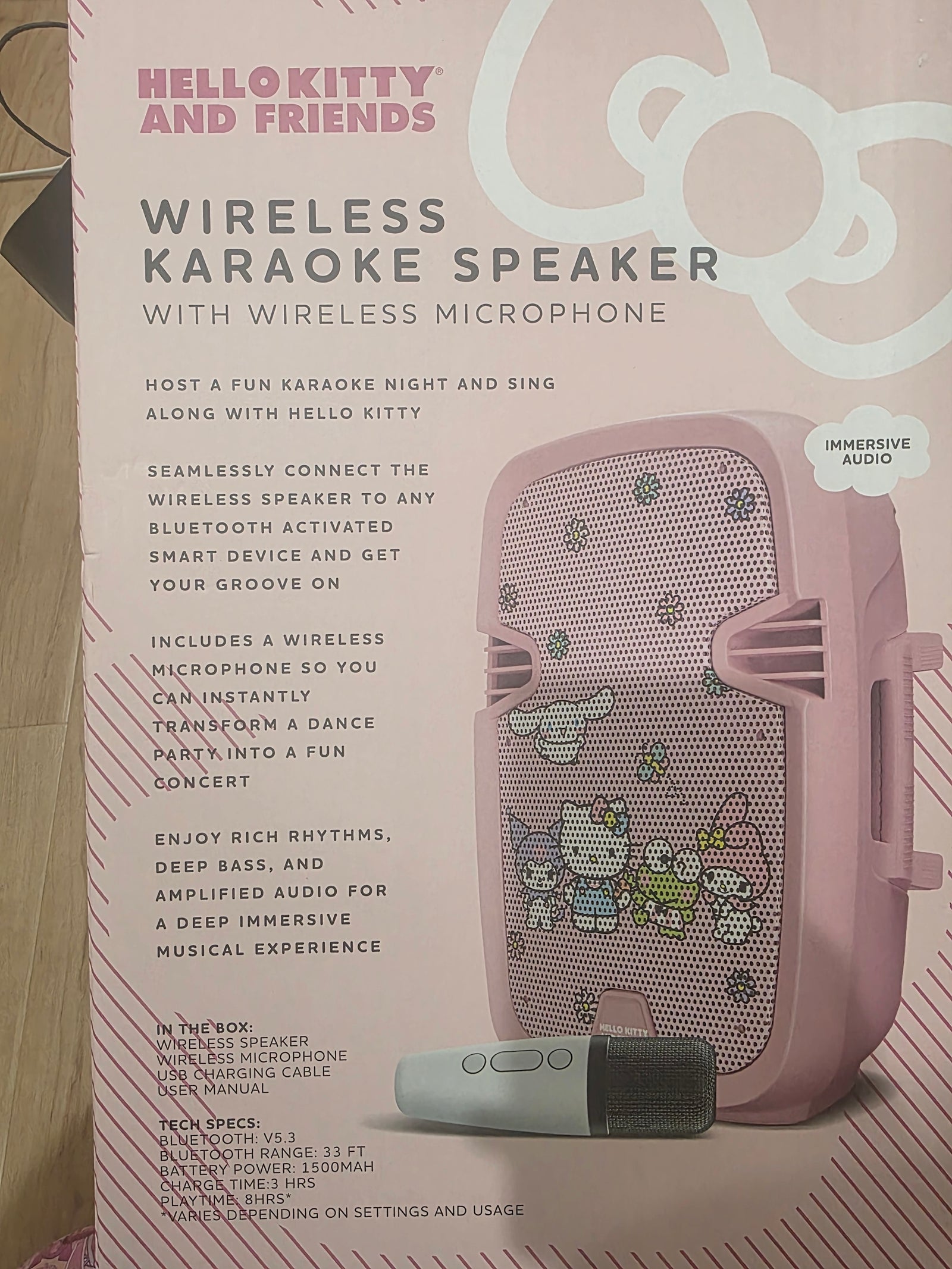 Hello Kitty and Friends Wireless Karaoke Speaker with Wireless Microphone