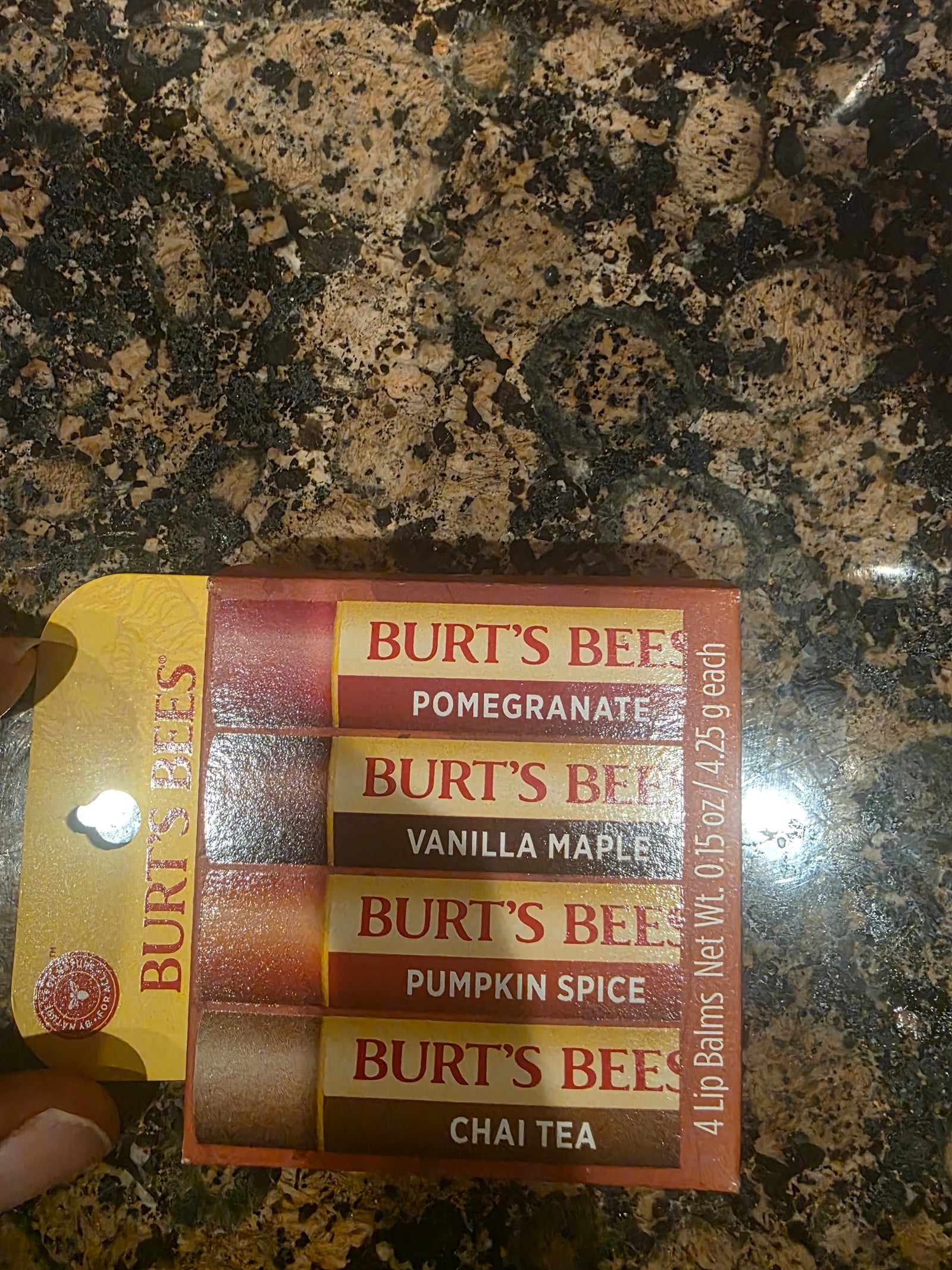 Limited Edition Burt Bee's Lip Balm (Chai Tea, Pumpkin Spice, Vanilla Maple, Pomegranate)