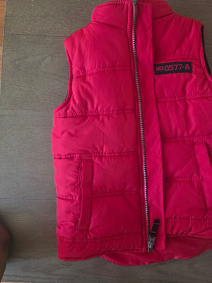 Carter's Children's Red Puffy Vest (Size 5) - NWT & Callouts (Stain on Front)