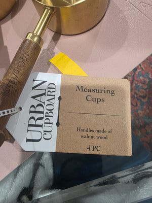 Urban Cupboard Brass/Natural Wood Handle Measuring Cups