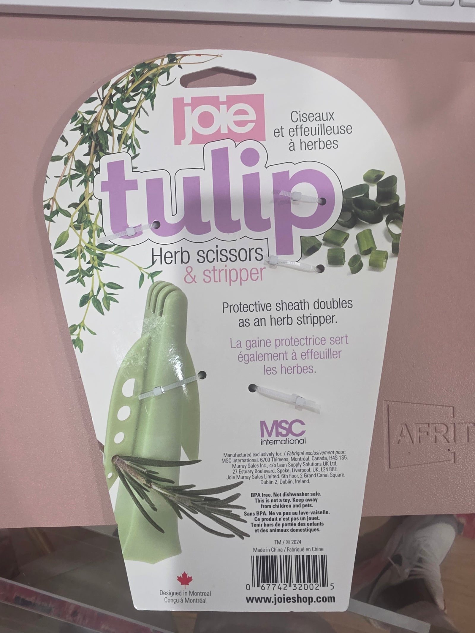 Pink & Purple Tulip Herb Scissors & Stripper (Set of 2)