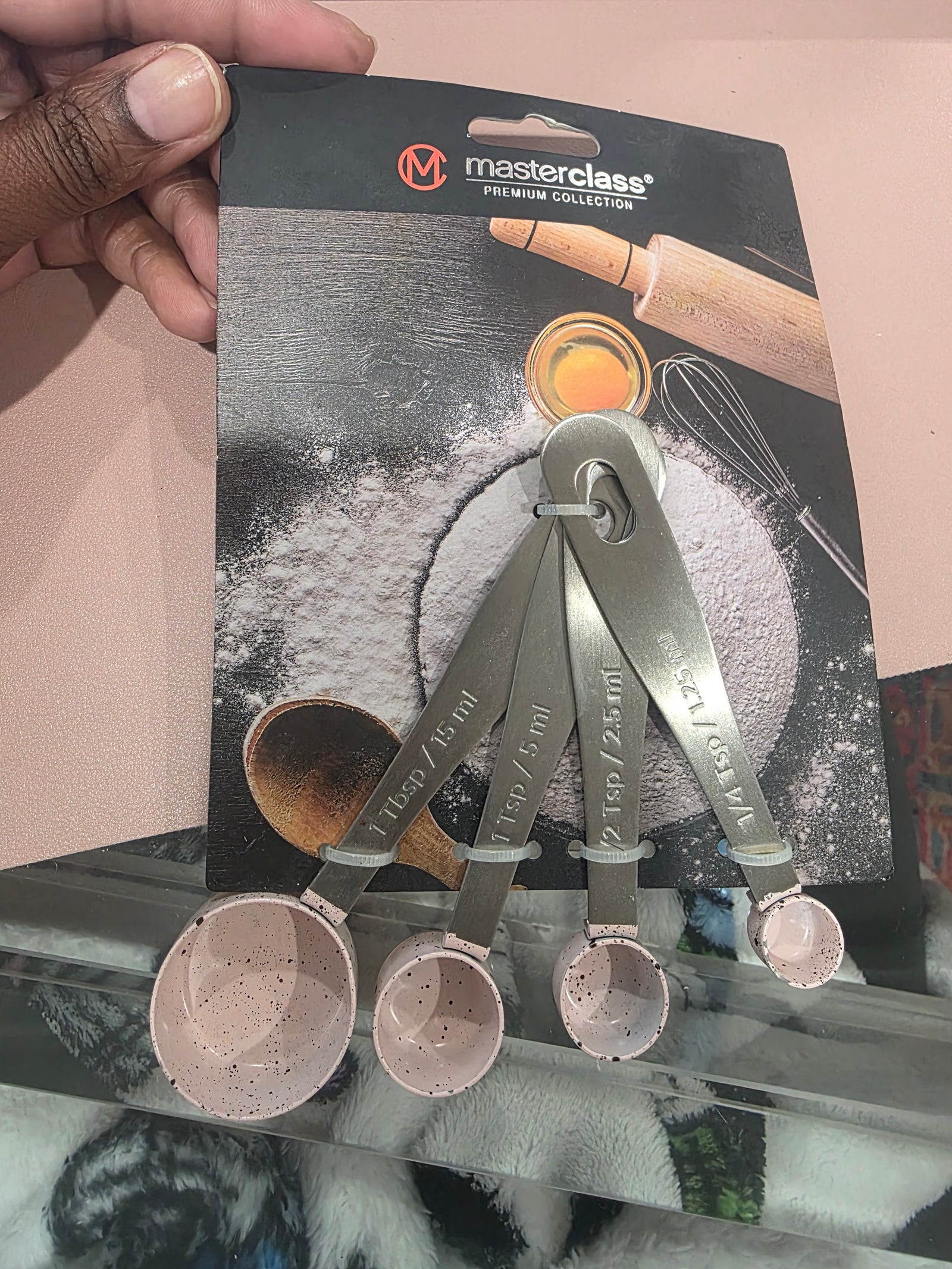 Pink Speckled MasterClass Premium Collection Measuring Spoons