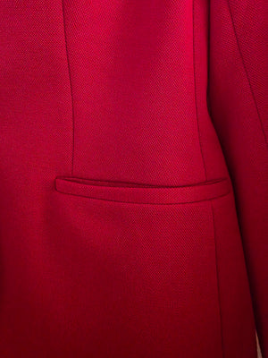Womens Tommy Hilfiger Ruby Red Blazer One Button Front Closure (Size 10) New