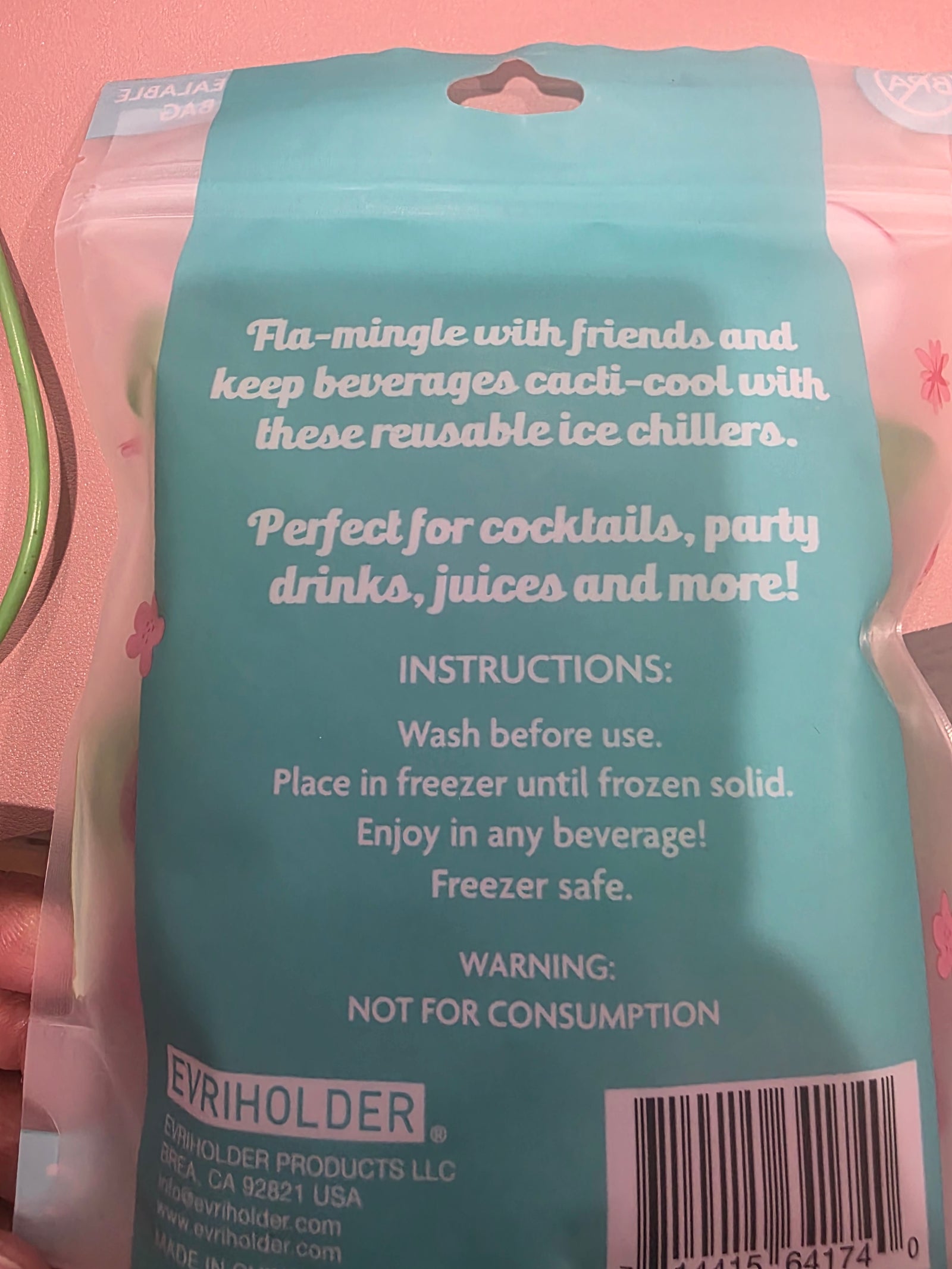 Summer Chillers Flamingos and Cactus 32-Pc Reusable Ice Cubes