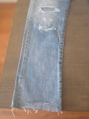 Mens Abercrombie & Fitch Slim Frayed Denim Jeans (32/32)
