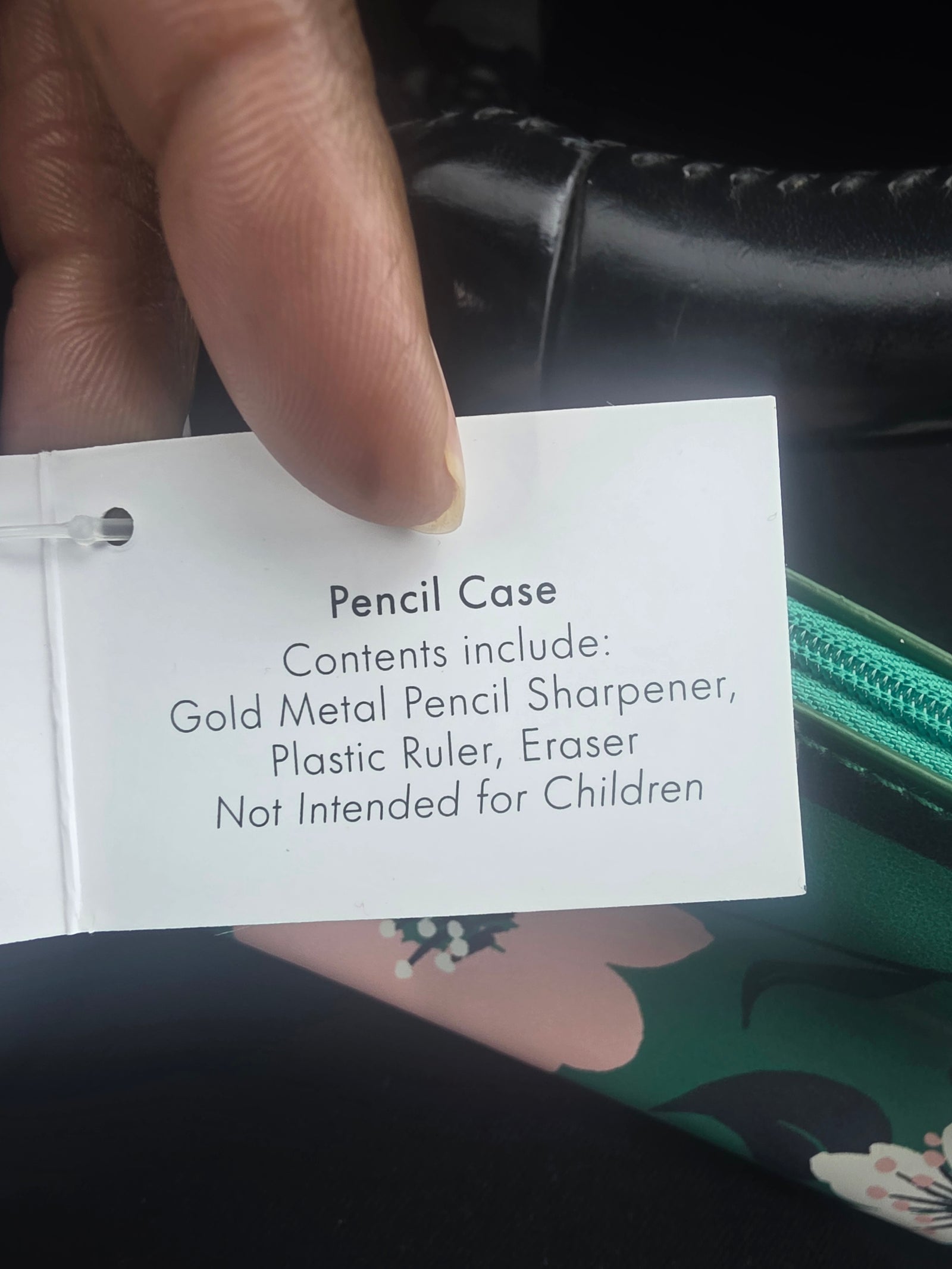 Kate Spade Floral Pencil Case Includes
Gold Metal Pencil Sharpener Plastic Ruler
Golden Colored Eraser