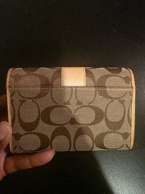 Coach Signature Bi-Fold Wallet (Good Condition)