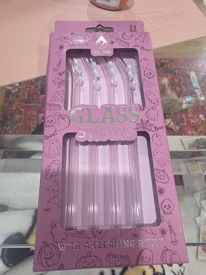 Ghostly Glass Straws (Set of 4)