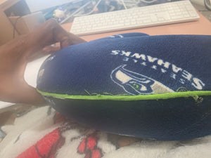 Seattle Seahawks Polyester-Fill Travel Pillow - Blue (Gently Used)