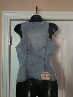 Women’s Denim Bustier Halter Top True Religion (Size Medium (M)) - NWT