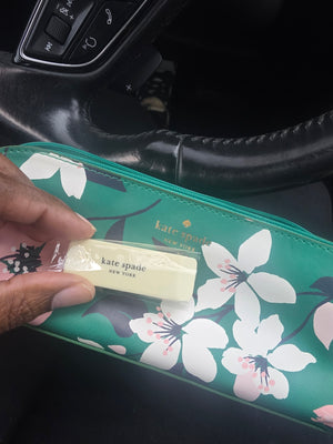 Kate Spade Floral Pencil Case Includes
Gold Metal Pencil Sharpener Plastic Ruler
Golden Colored Eraser