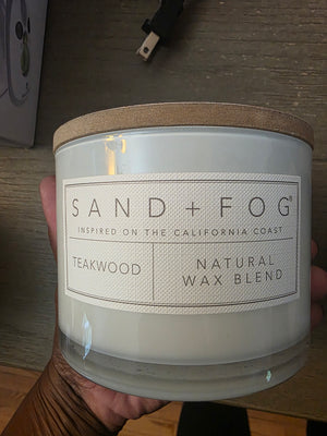 Sand + Fog Teakwood Natural Wax Blend Candle