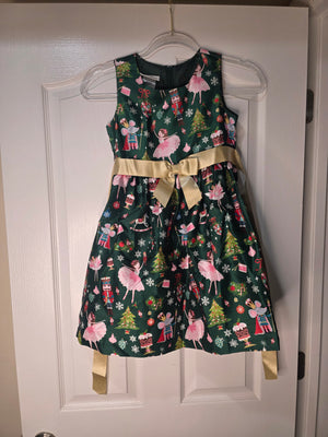Bonnie Jean Green Christmas Dress (Children's Size 8)