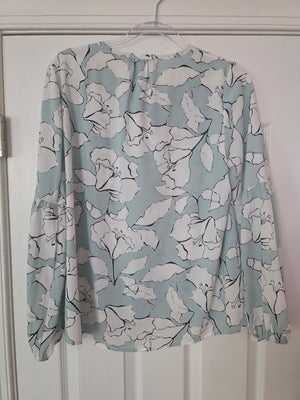 Womens Karl Lagerfeld Blouse Floral Gently Used (Size Small)