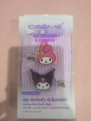 Creme Shop Crease Free Hair Clips (Limited Edition) My Melody & Kuromi