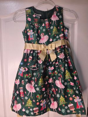 Bonnie Jean Green Christmas Dress (Children's Size 8)