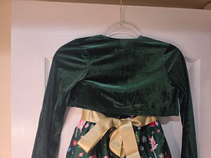 Bonnie Jean Green Christmas Dress (Children's Size 8)