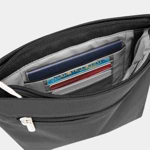 Black Travelon Anti-Theft Mini Shoulder Bag