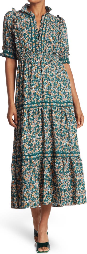 maxi dresses with elbow length sleeves Tecovas Women's Elbow-Length Maxi Dress, Burgundy/Black, Viscose, Size XL