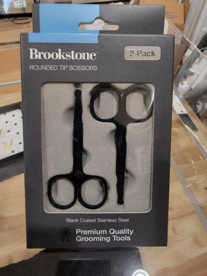 Black Brookstone Rounded Tip Scissors (Set of 2)