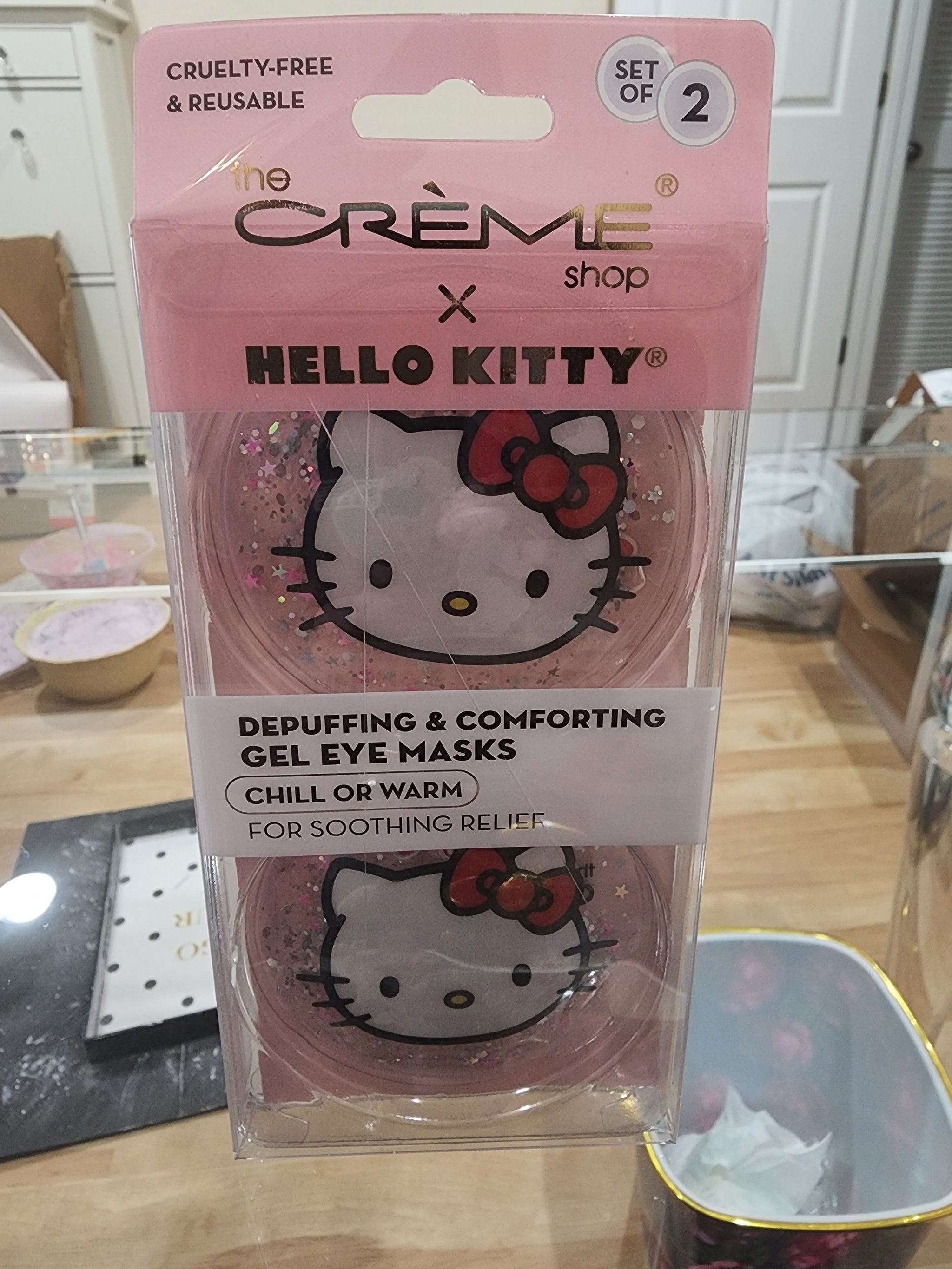 CREME Shop Hello Kitty Depuffing & Comforting Gel Eye Masks (Set