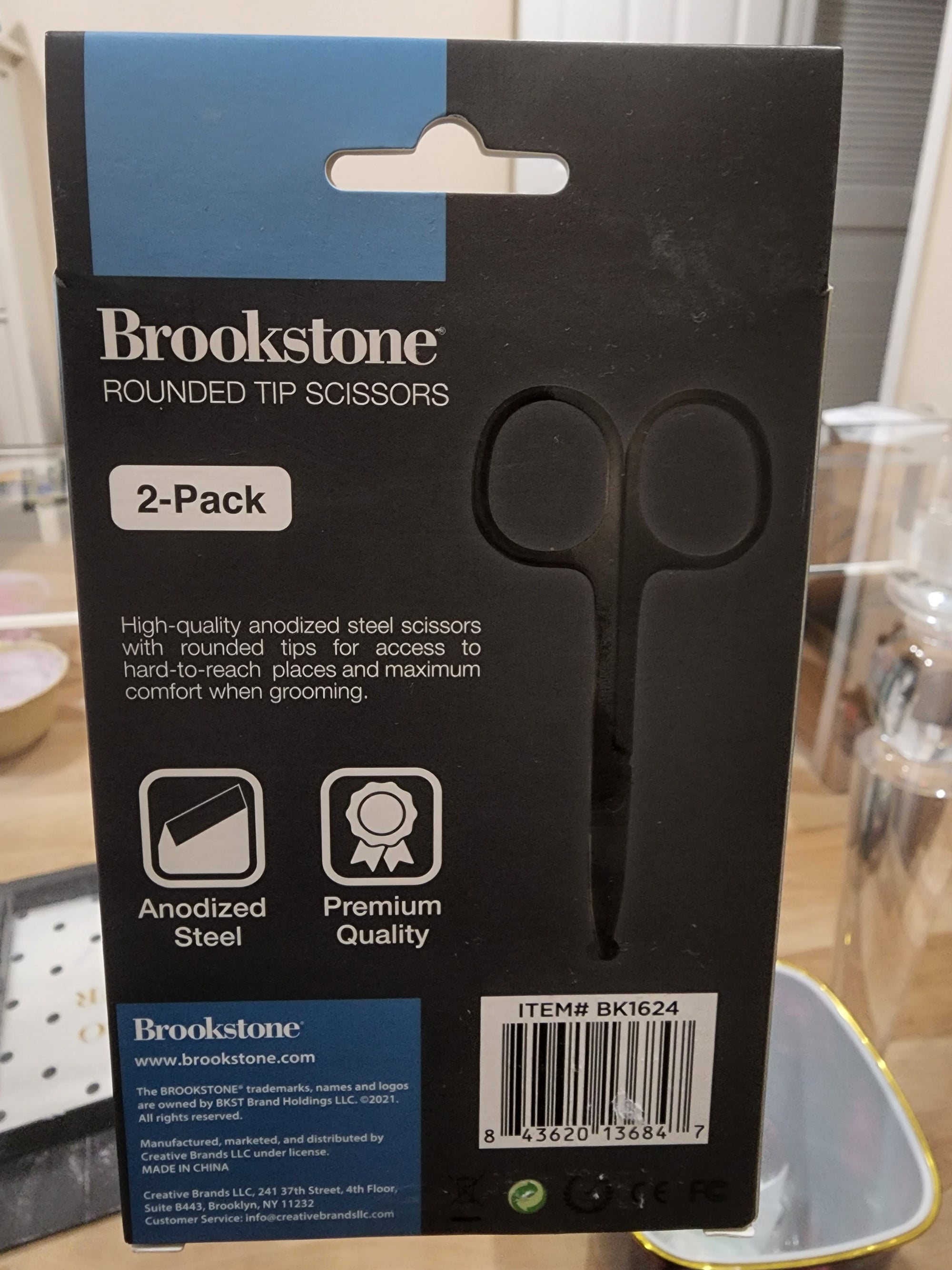 Black Brookstone Rounded Tip Scissors (Set of 2)