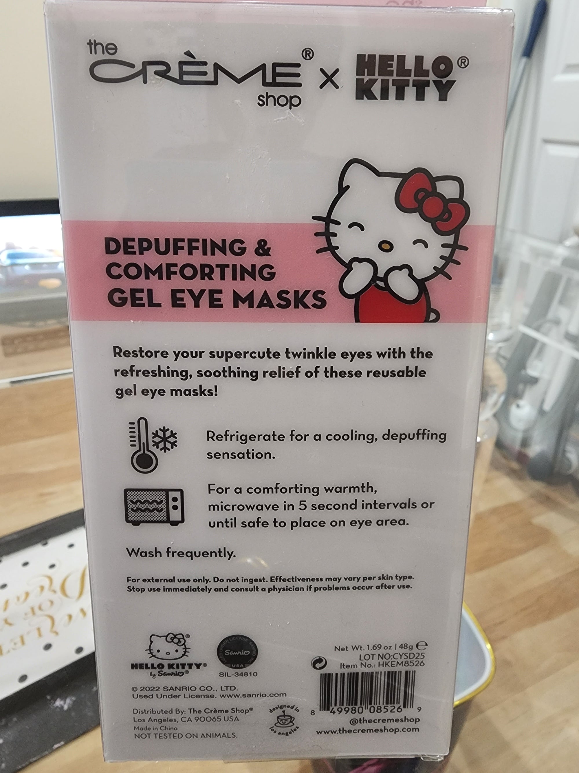 CREME Shop "Hello Kitty" Depuffing & Comforting Gel Eye Masks (Set of 2)