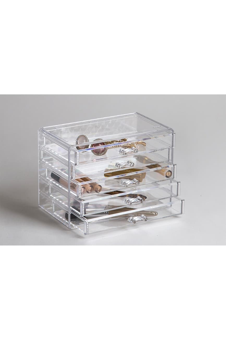 Clear Acrylic Makeup Organizer 4 Drawers 