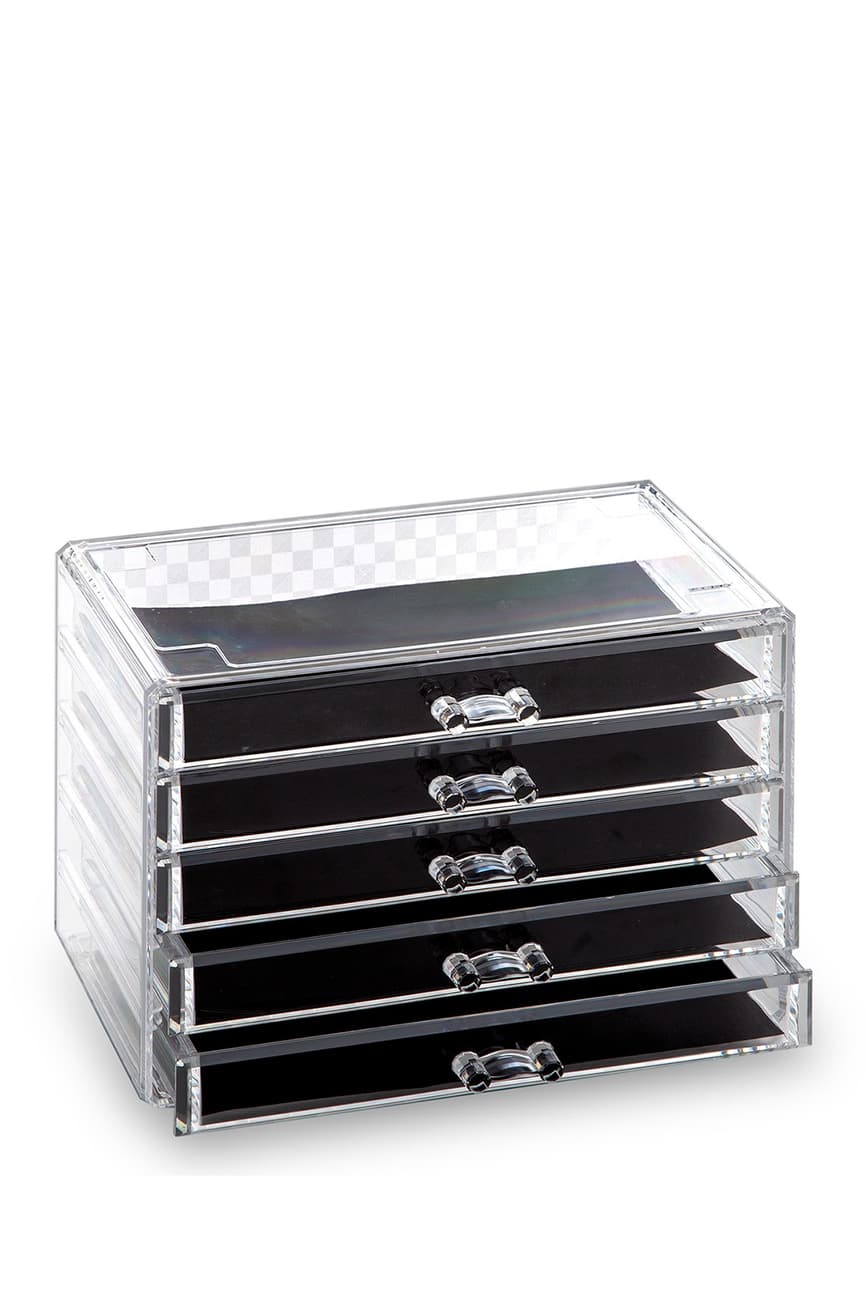 Sorbus Acrylic Cosmetics Makeup Organizer Storage Case Holder Display with  Slanted Front Open Lid - Macy's