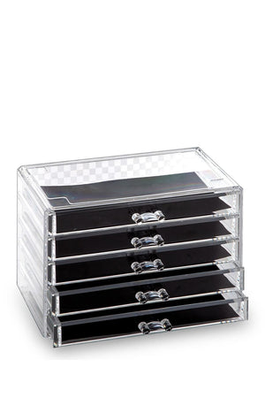 ﻿BINO ﻿Fourth Avenue Acrylic Multi-Use 4-Drawer Chest/Makeup Organizer