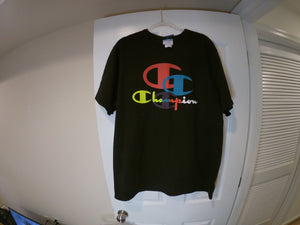 Black Champion Multi-Colored Lettering Tee (Size XL) 