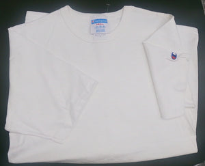 CHAMPION White Tee ("C" Logo on Sleeve)