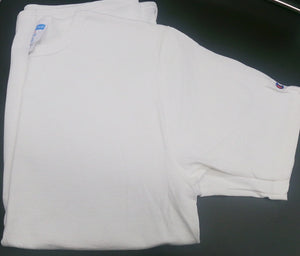 CHAMPION White Tee ("C" Logo on Sleeve)