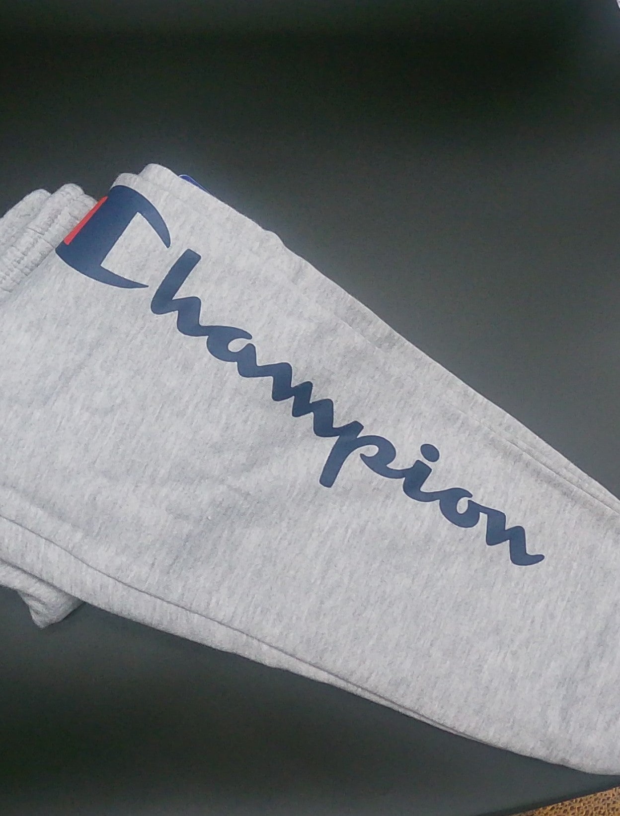 Light Grey Script Logo Sweatpants Size Medium Childrens