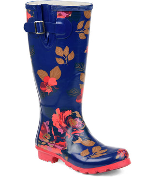 Journee Collection Floral Mist Rain Boots