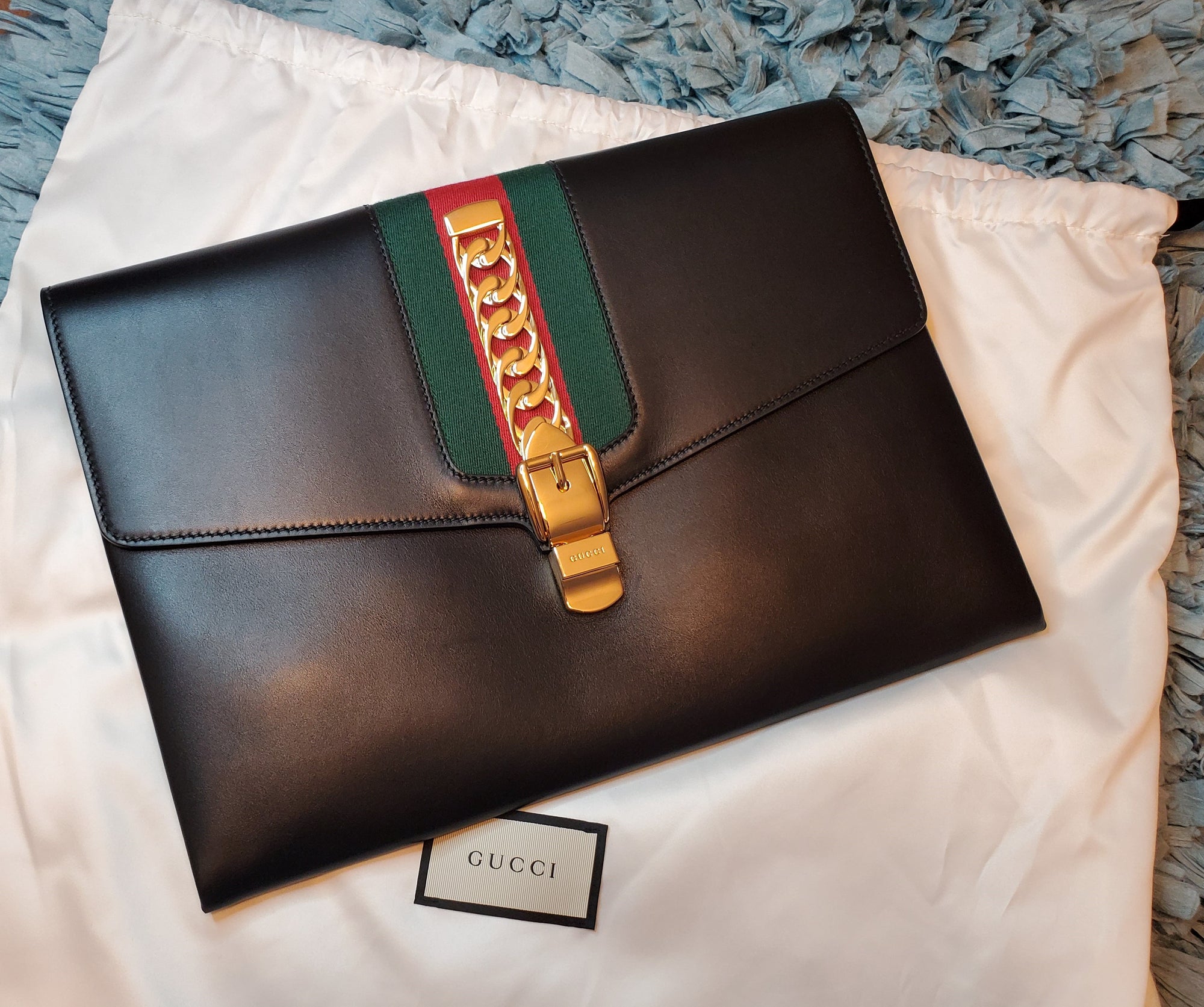 GUCCI Black Borsa Sylvie Clutch/Handbag