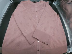 Cable and Gauge Blush Heart Embroidered Sweater