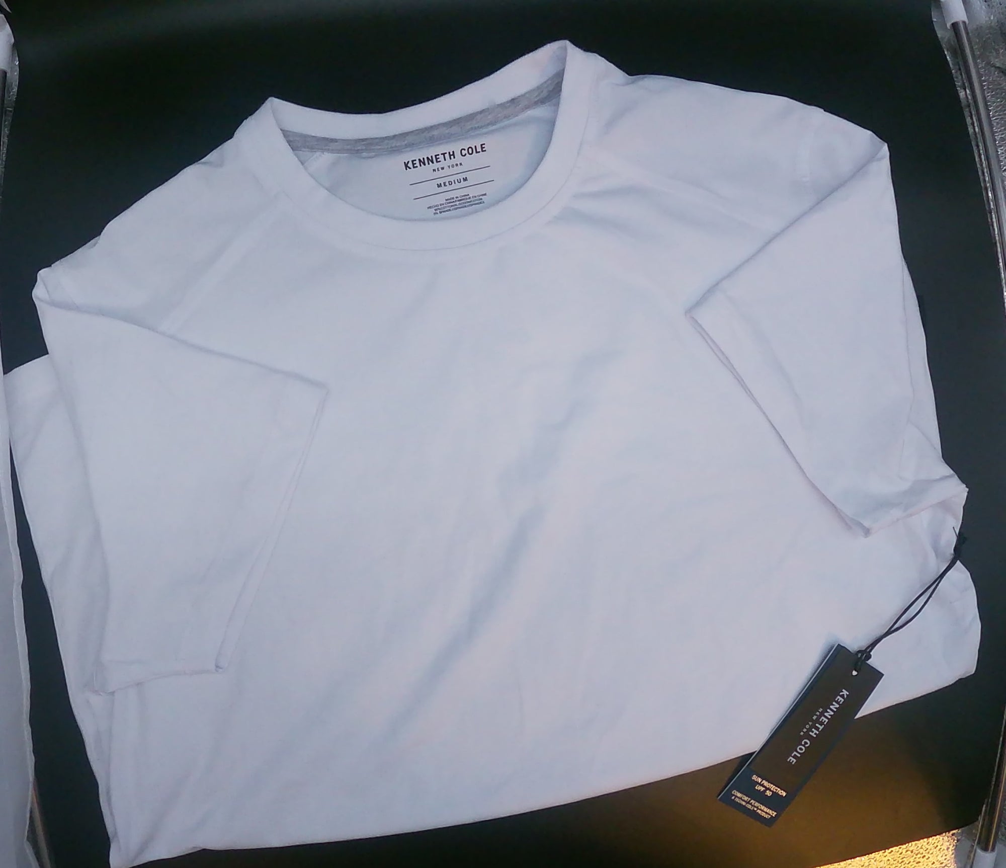 ﻿KENNETH COLE﻿ New York White Core Knit Shirt