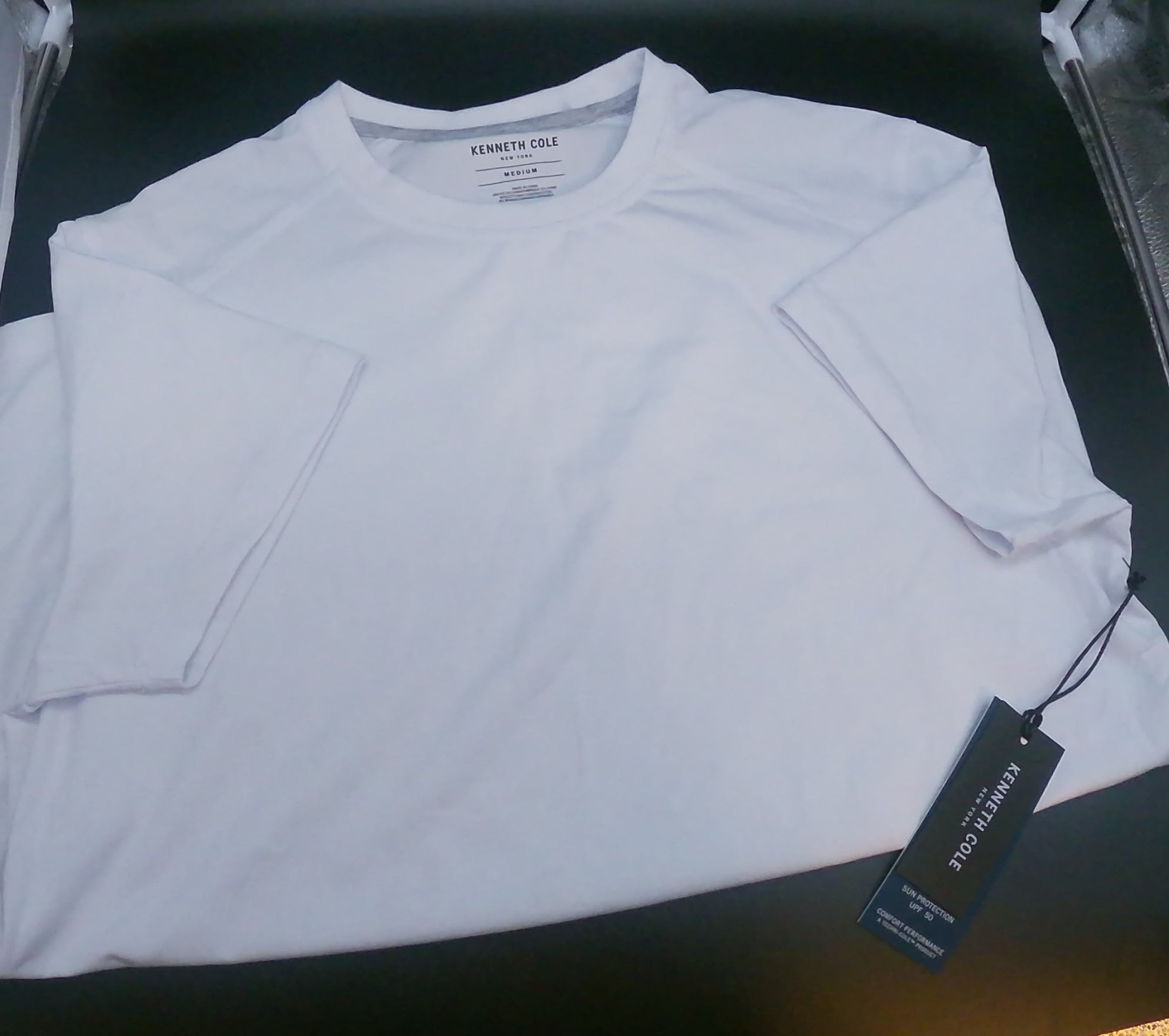 ﻿KENNETH COLE﻿ New York White Core Knit Shirt