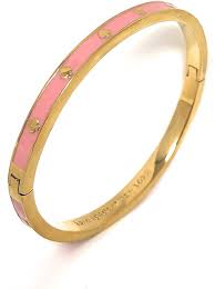 Kate Spade Pink Enameled Hinged Bracelet