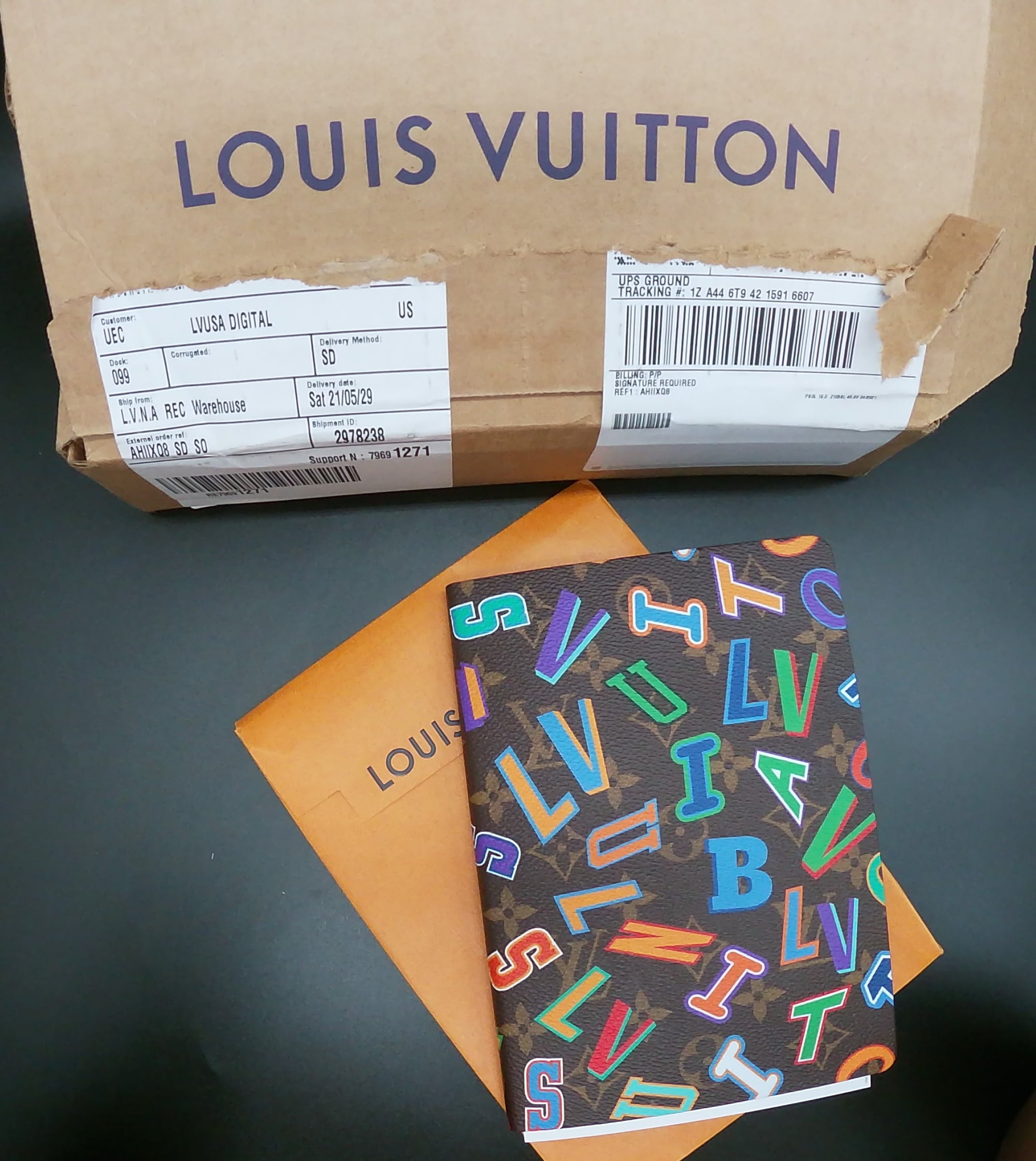 Upcycled LV notebook - Louis Vuitton Notebook - repurposed Lv