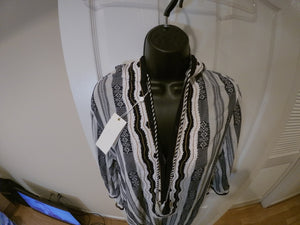l Blue & White Embroidered Caftan Size XS