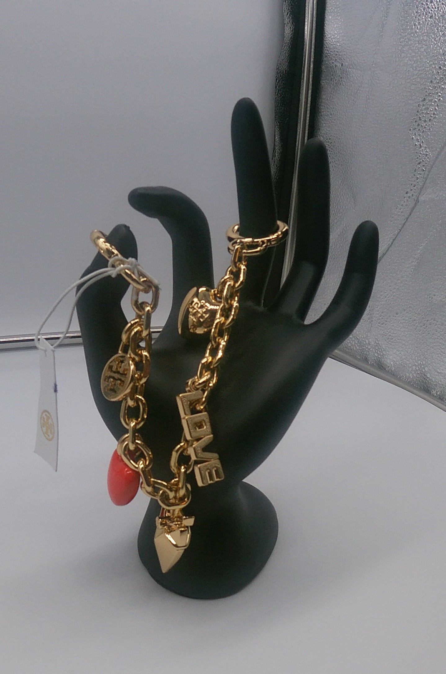 Tory burch heart keychain sale
