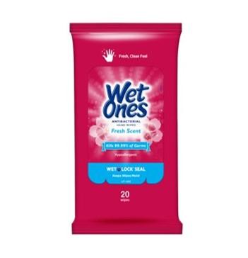 WET ONES Fresh Scent Antibacterial Hand Wipes (20 Wipes/Package)