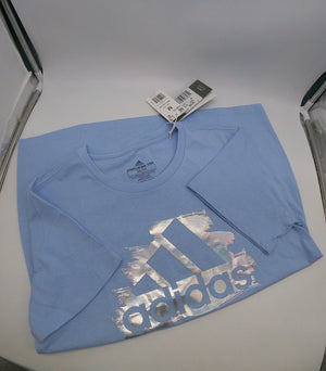 ADIDAS Light Blue Holographic Amplifier Tee